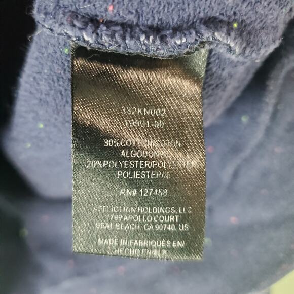 American Fighter Womens Blue Cut Out Crewneck Long Sleeve Sweatshirt Size XL - Picture 7 of 8